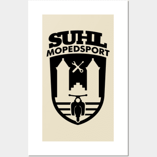 Copy of Suhl Mopedsport with Simson Star / Sperber / Habicht v.2 (black) Posters and Art